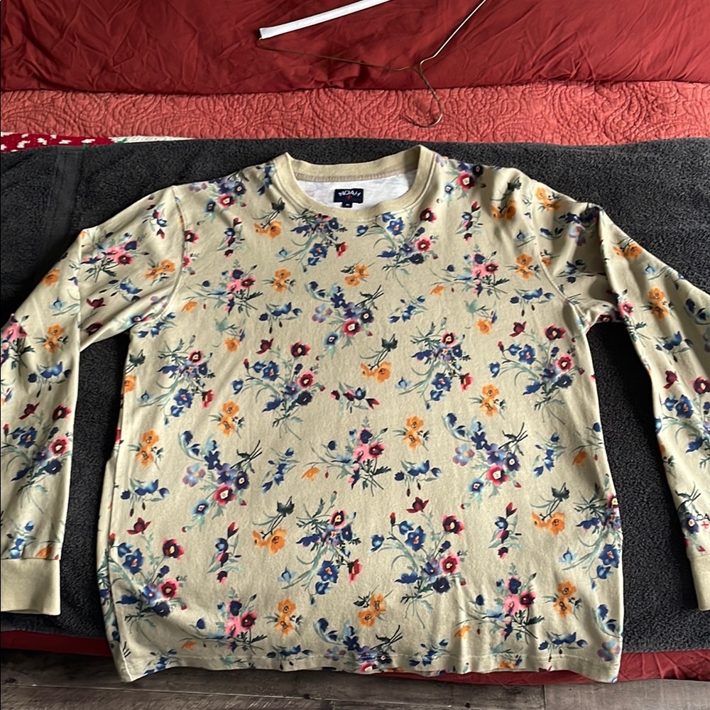 Floral Beige Long-Sleeve from Noah NYC